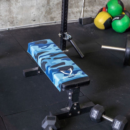 Antibacterial Gym Towel: Blue Camo